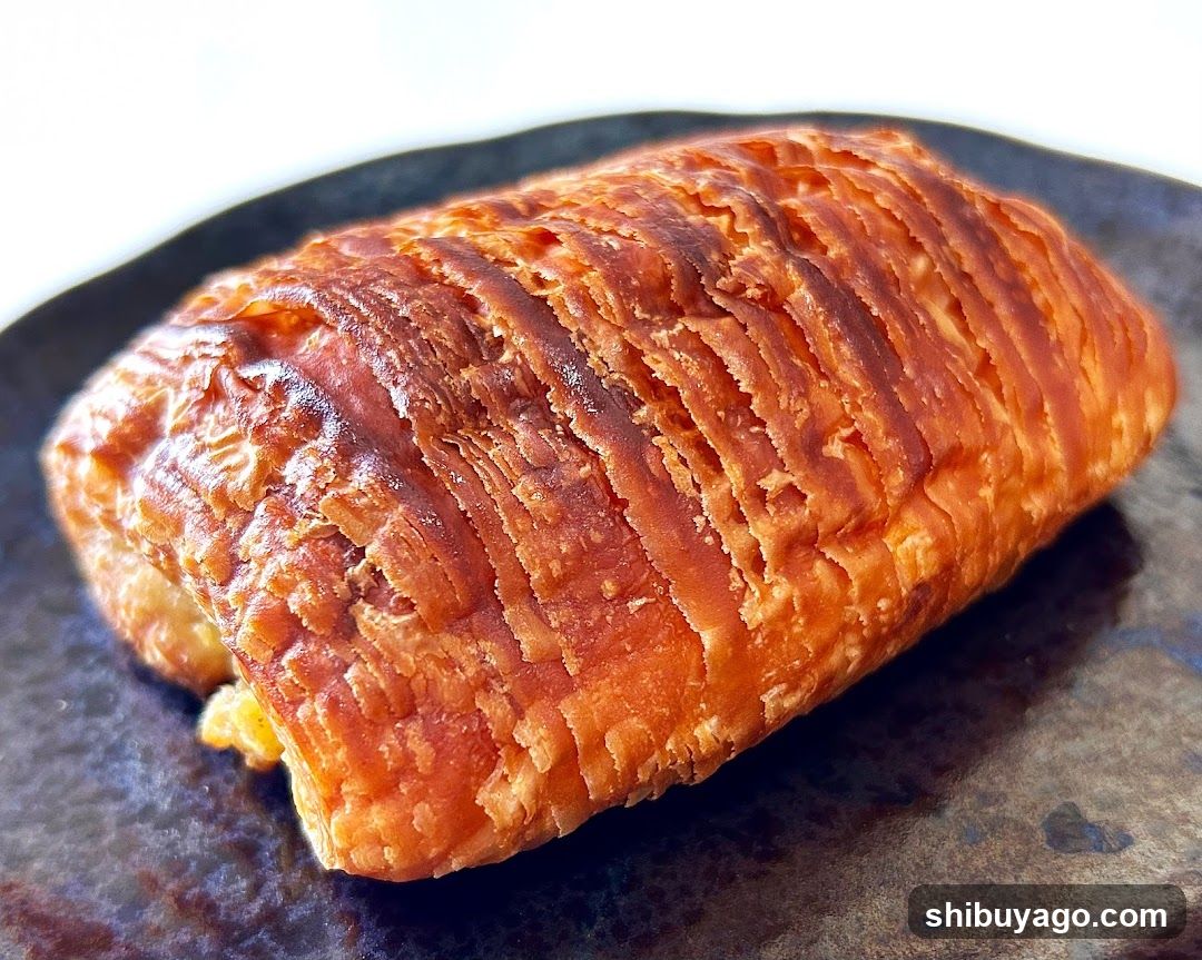 Baked Pastry on Dark Plate