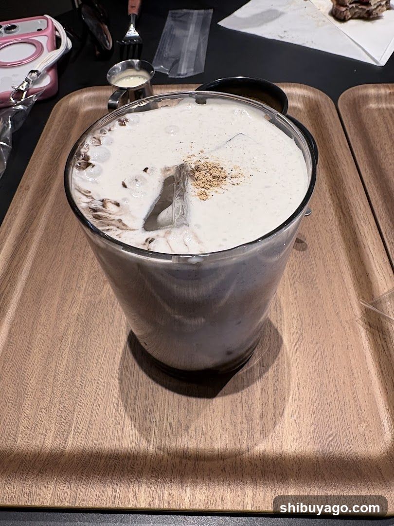 Iced Coffee Drink on Wooden Tray