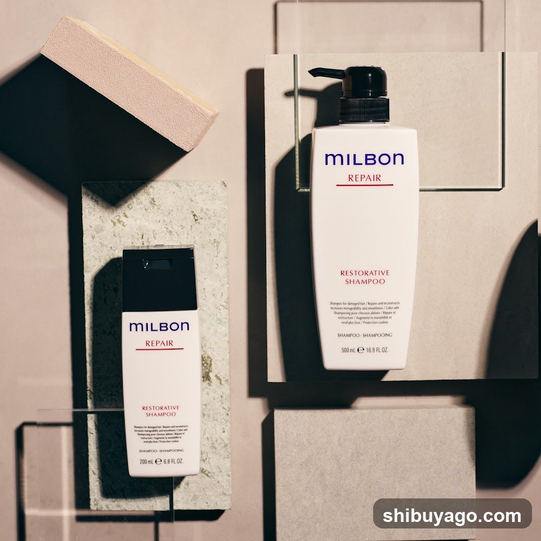 Milbon Repair Shampoo Product Display