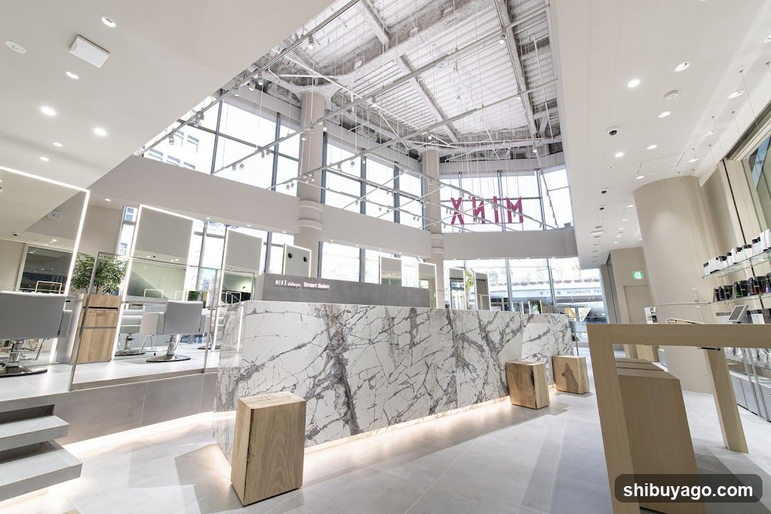 Modern Interior Space with Marble Reception Desk