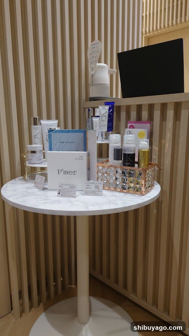 Beauty Product Display Table