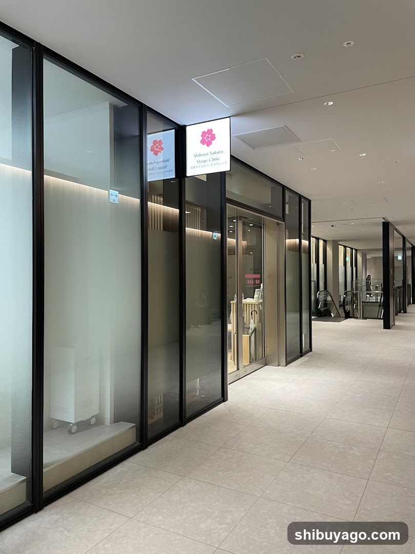 Modern Interior Corridor with Glass Storefronts