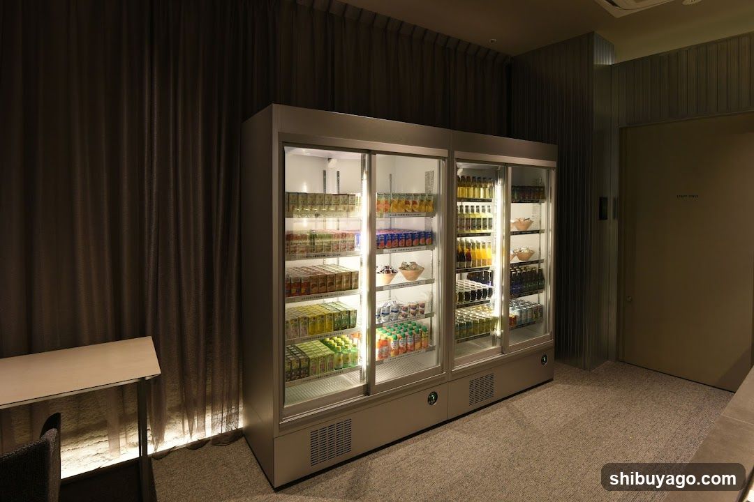 Refrigerated Beverage Display in Interior Space