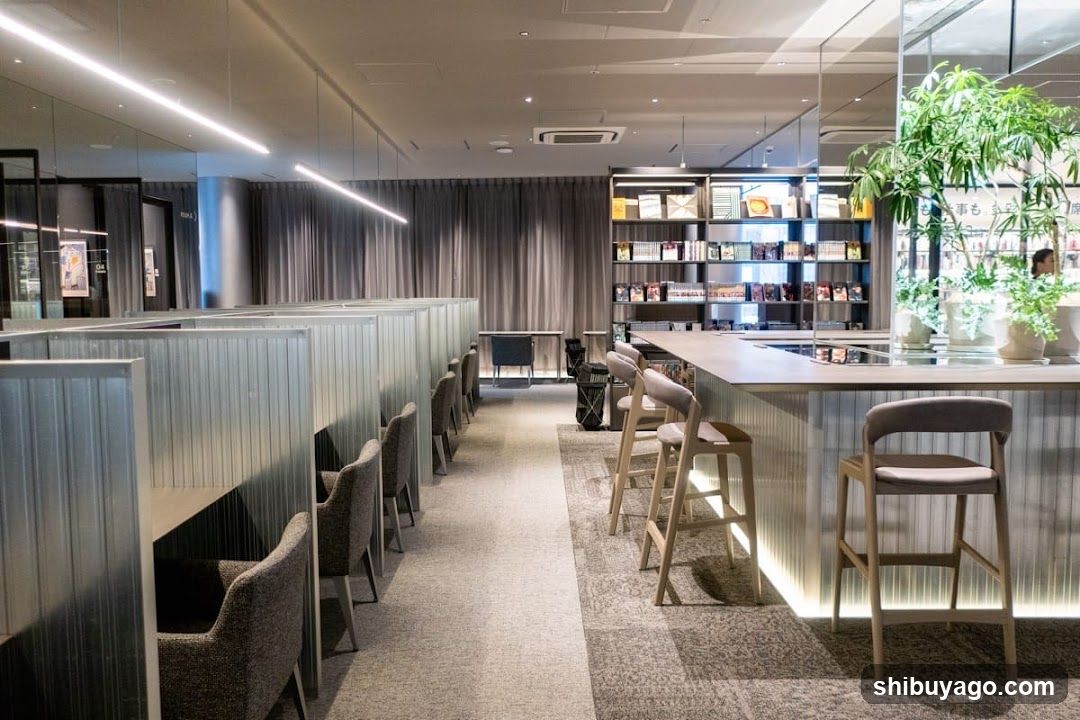 Modern Interior Space with Seating and Bookshelves