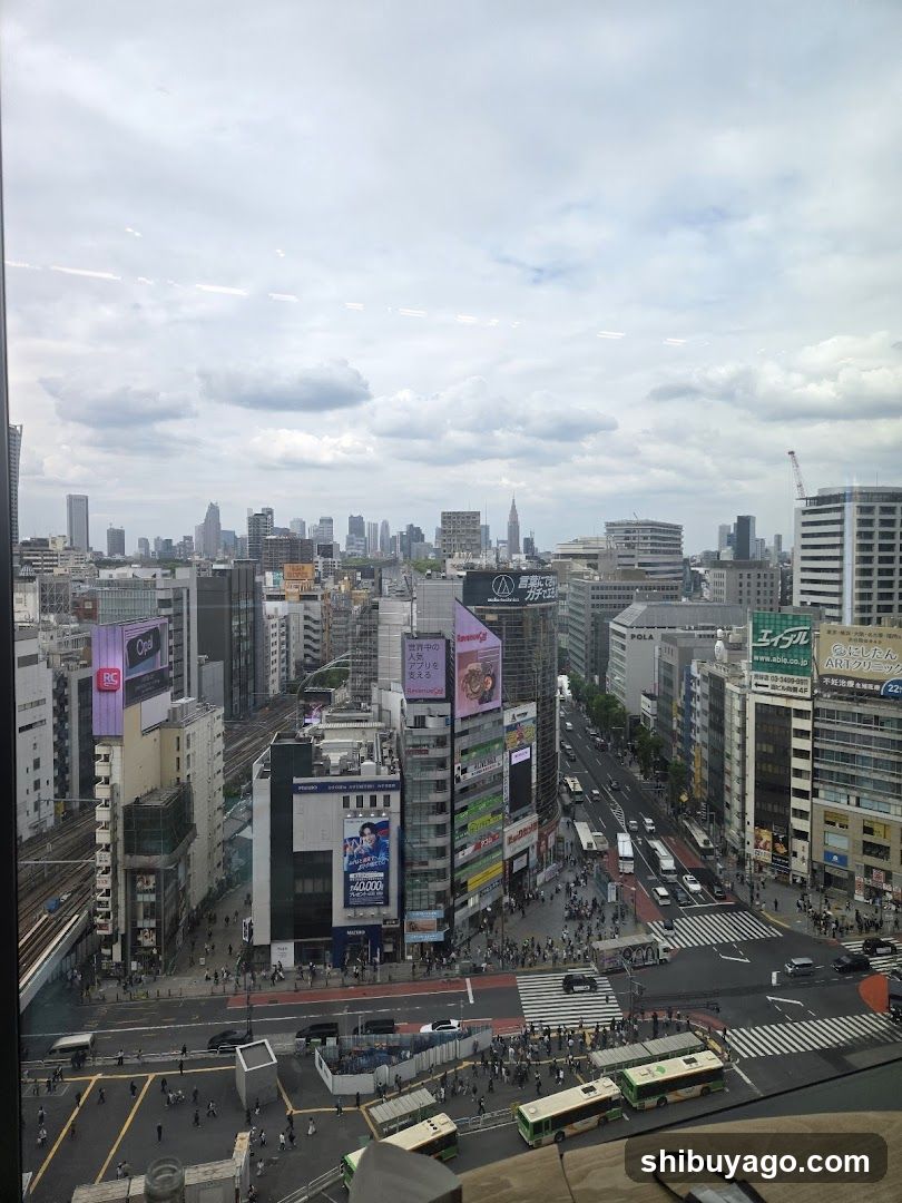 Urban Street View with Skyscrapers and Billboards