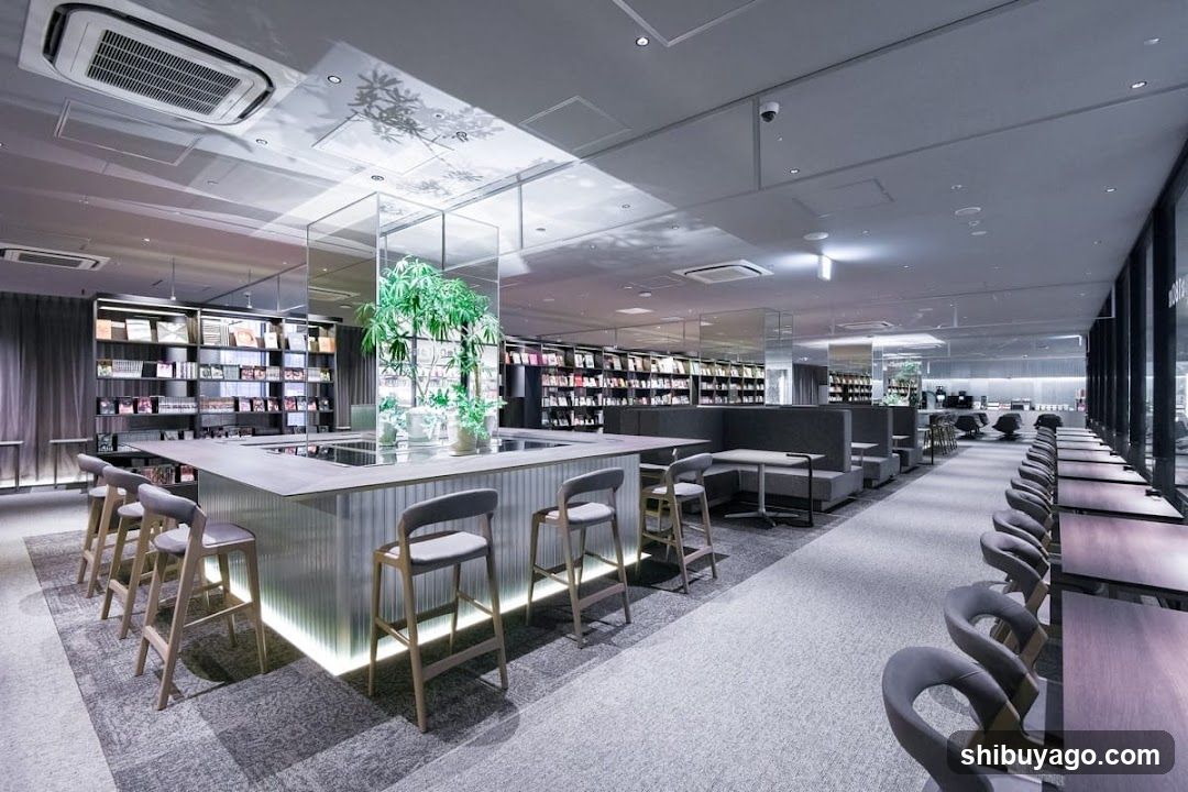 Modern Interior Space with Seating and Bookshelves
