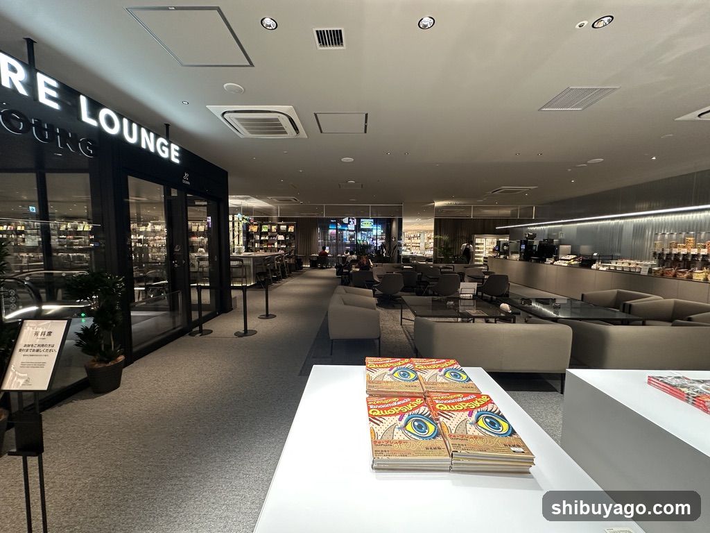 Lounge Interior with Magazine Display