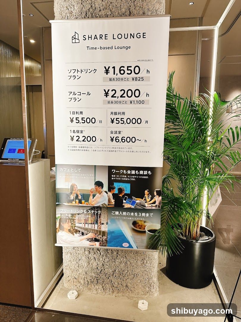 Share Lounge Signage