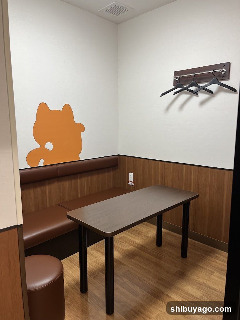 Interior seating area with wall art