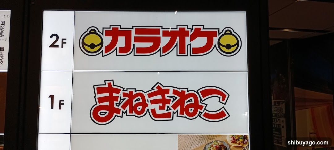 Karaoke and Maneki-neko Signage
