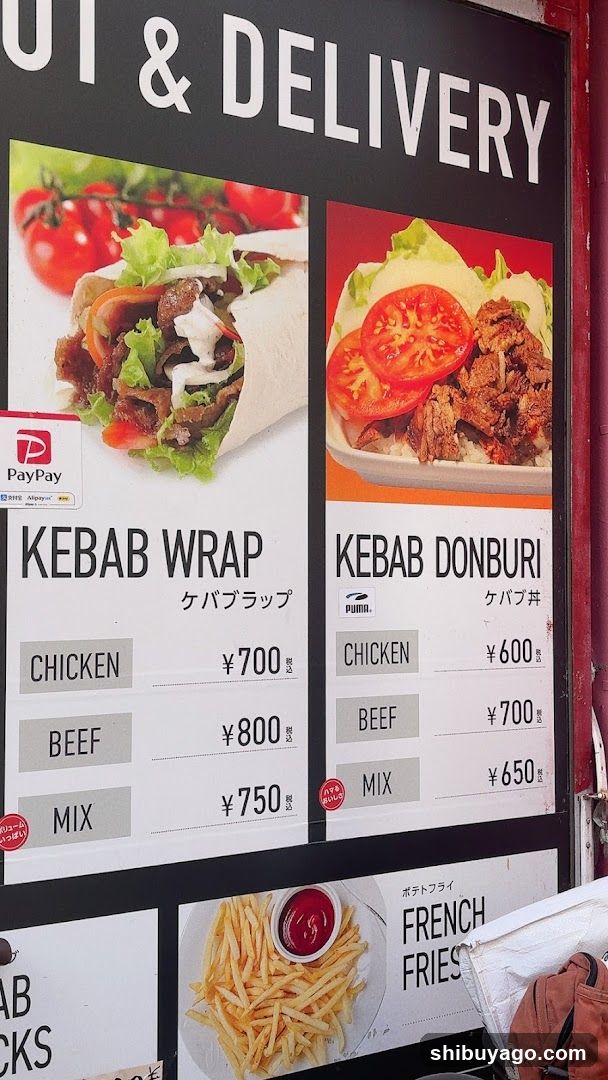 Kebab Menu Board