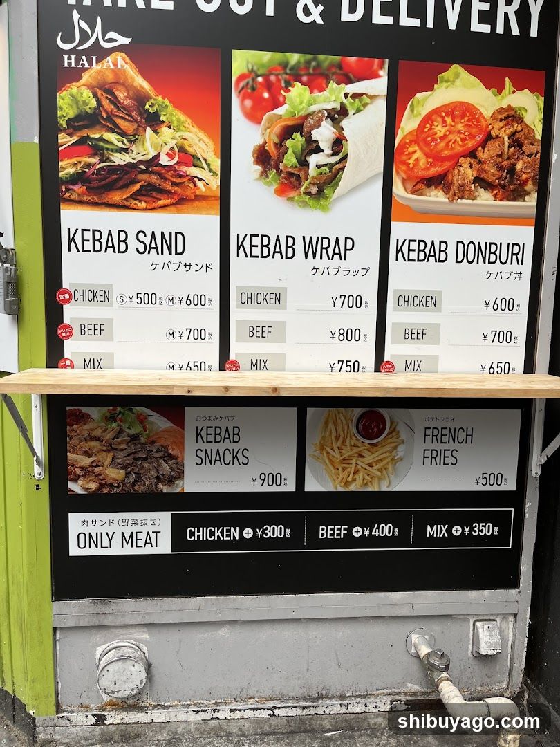 Kebab Menu Board