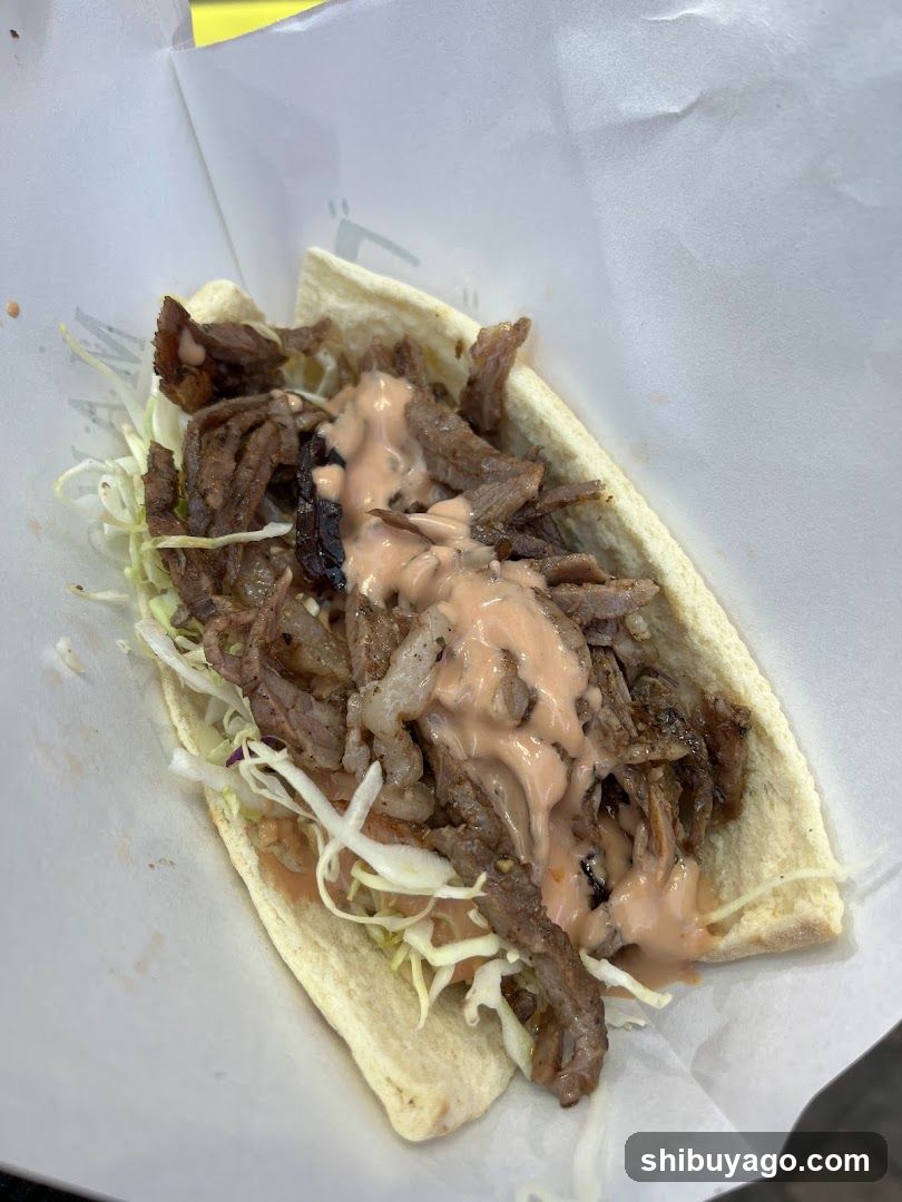 Taco with Meat and Sauce