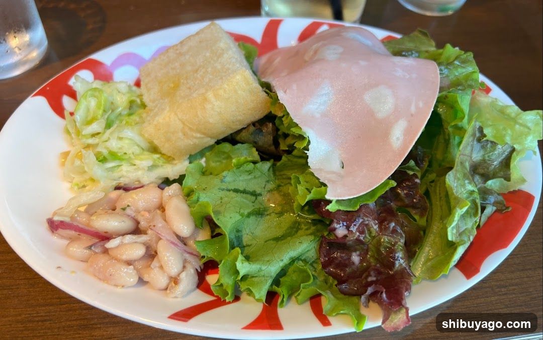 Salad with Ham and Fries