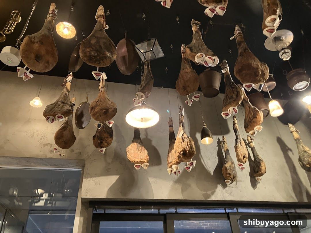 Hanging Cured Meats Display