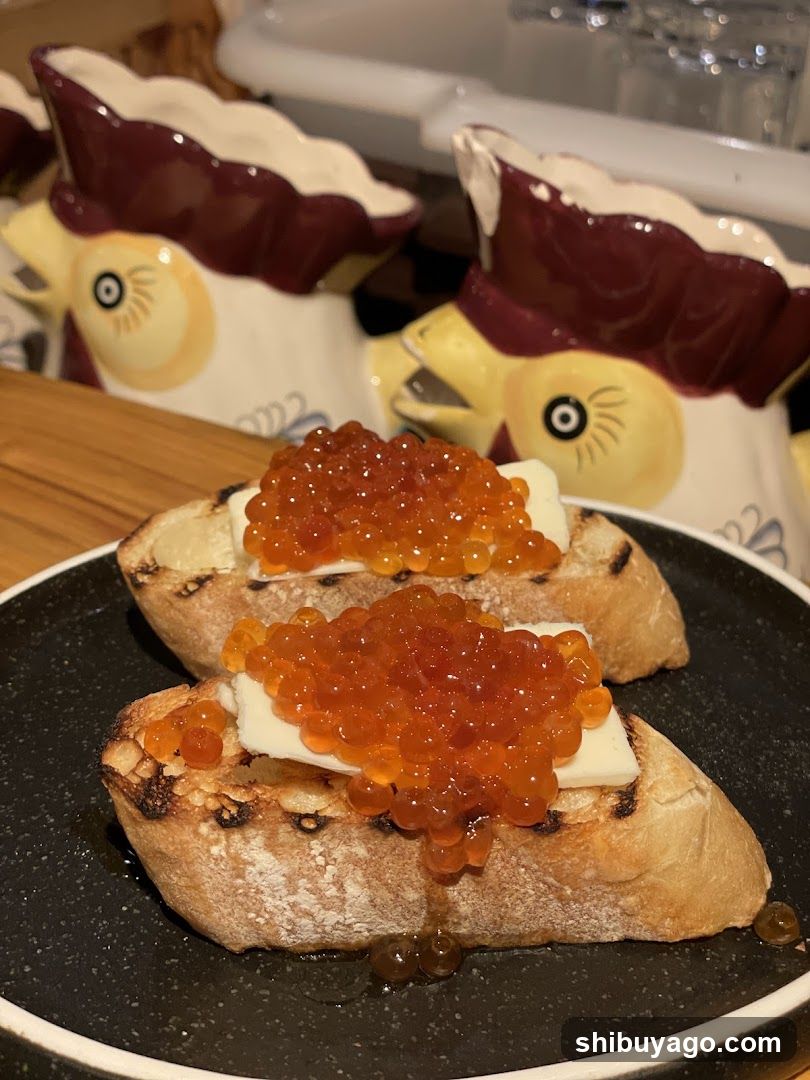 Caviar Toast with Fish-Themed Jars