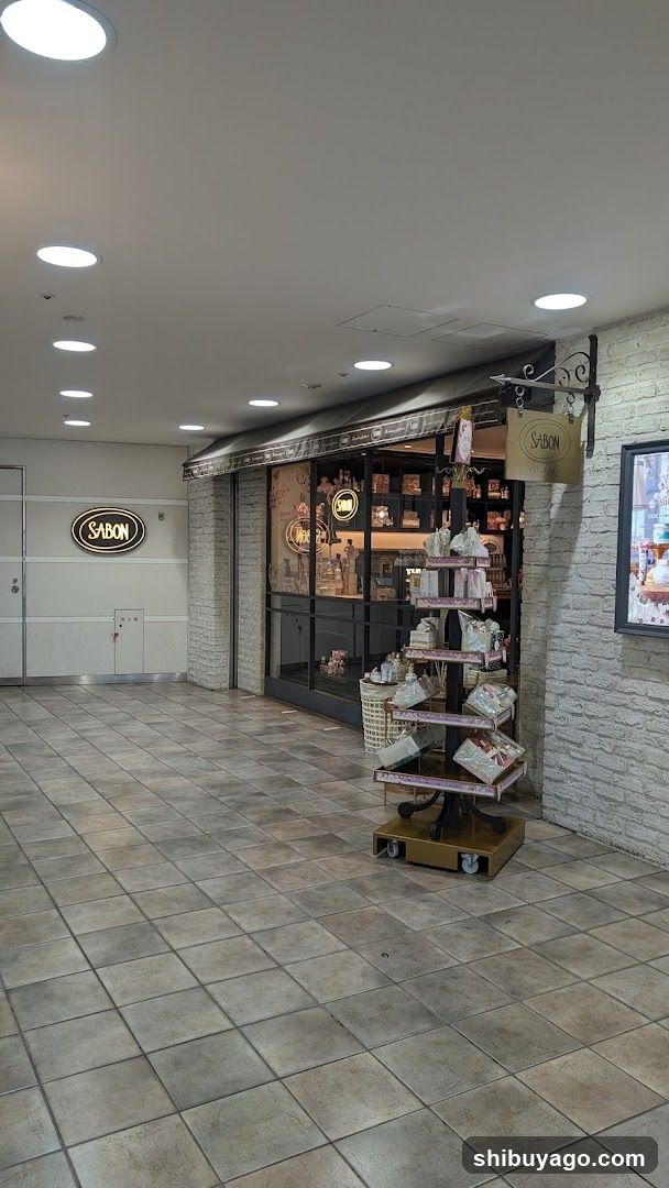 Interior of a store with product display