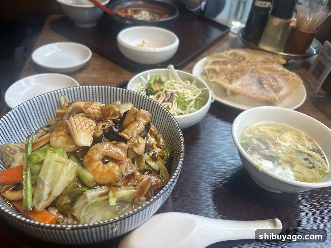 Dining Table with Asian Cuisine