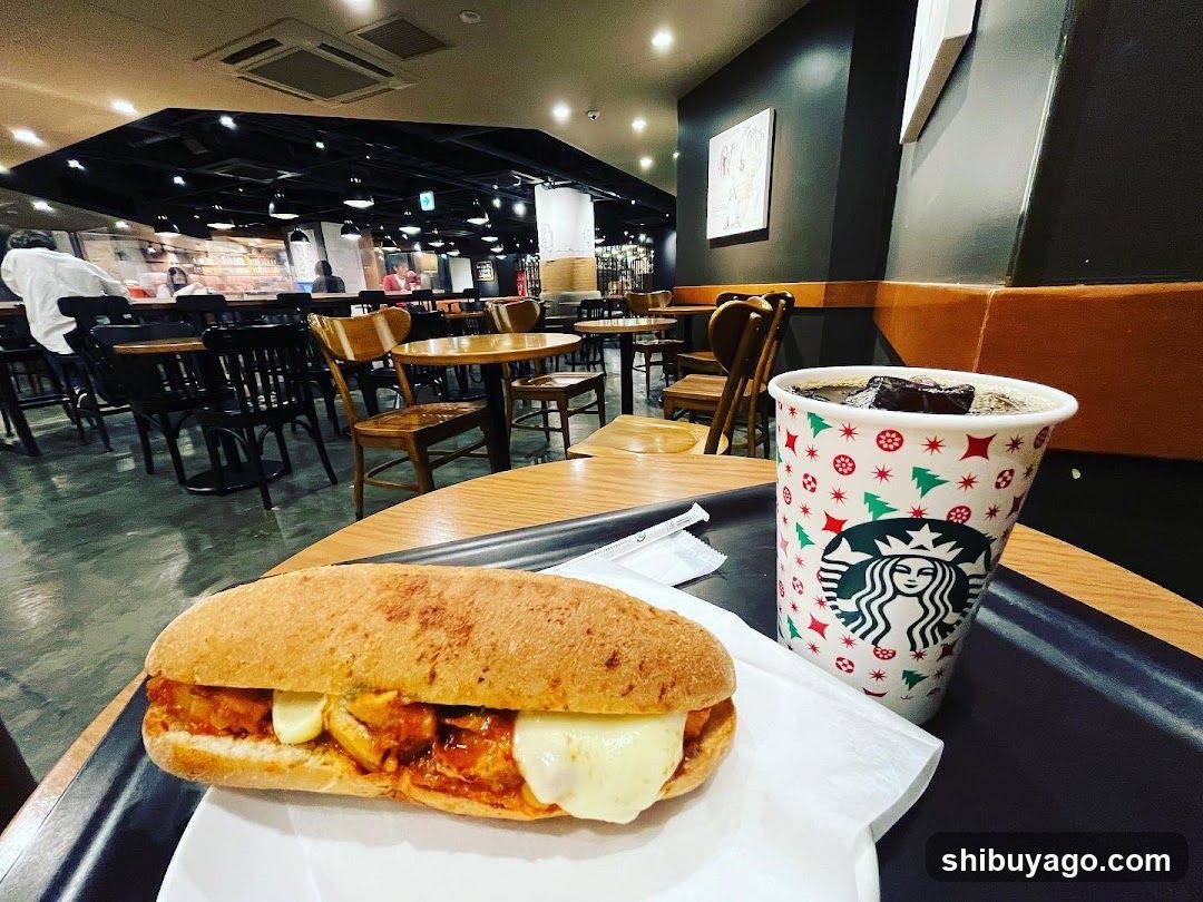 Starbucks Meal with Sandwich and Coffee