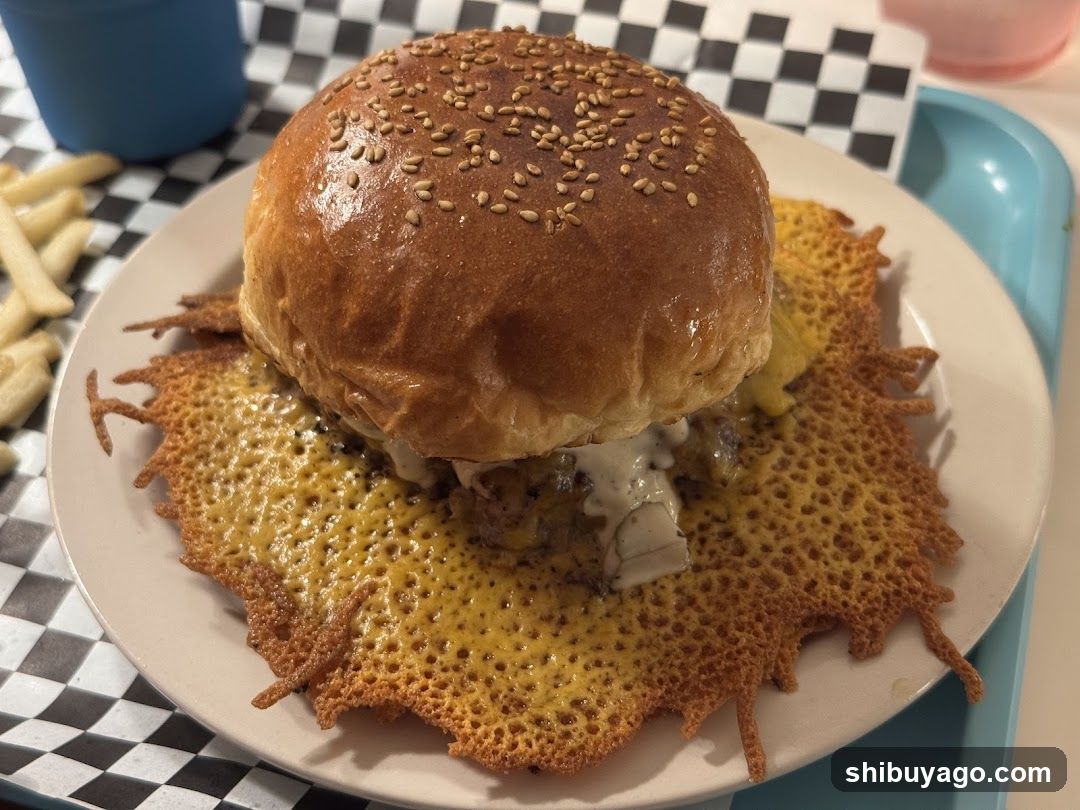 Cheeseburger with Crispy Cheese Base