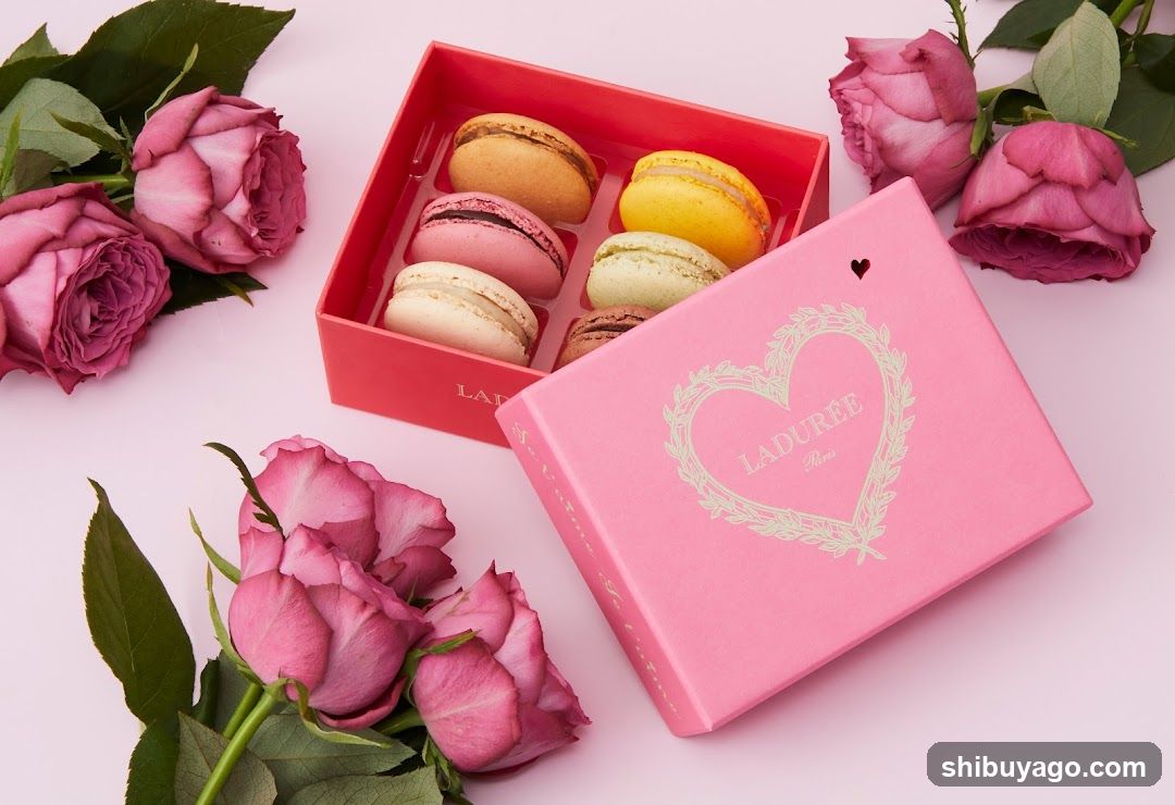 Macaron Gift Box with Roses