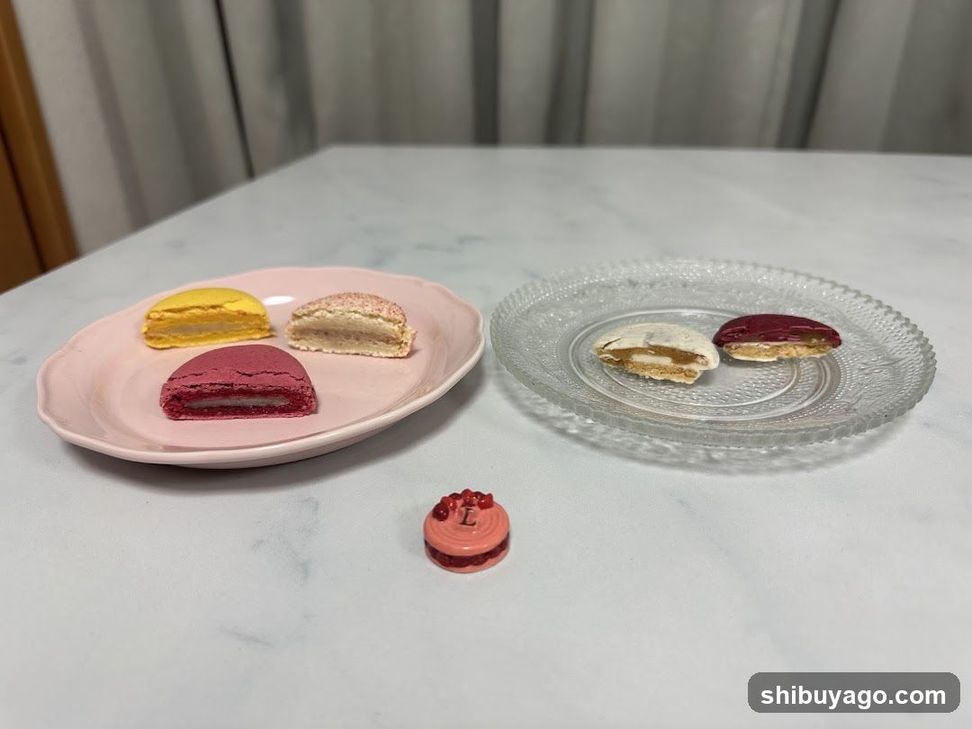 Pastries on plates