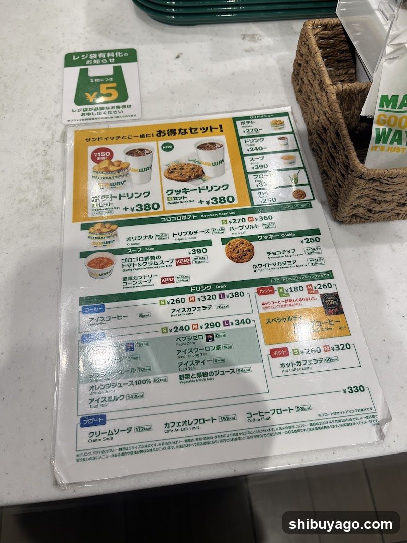 Japanese Convenience Store Menu Display