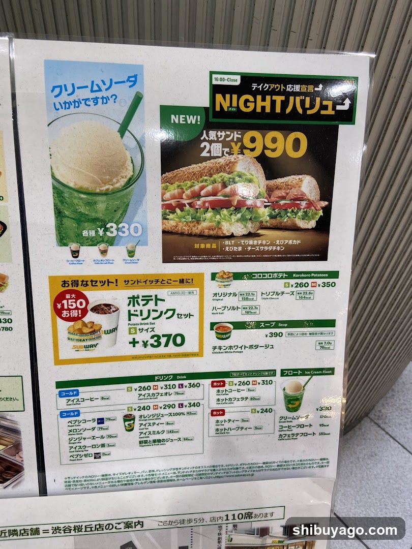 Night Party Menu Board