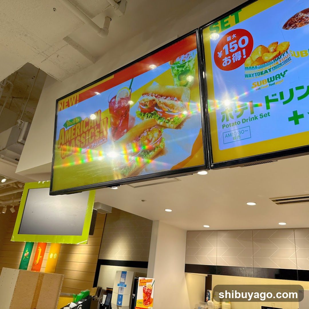 Subway Digital Menu Board Display