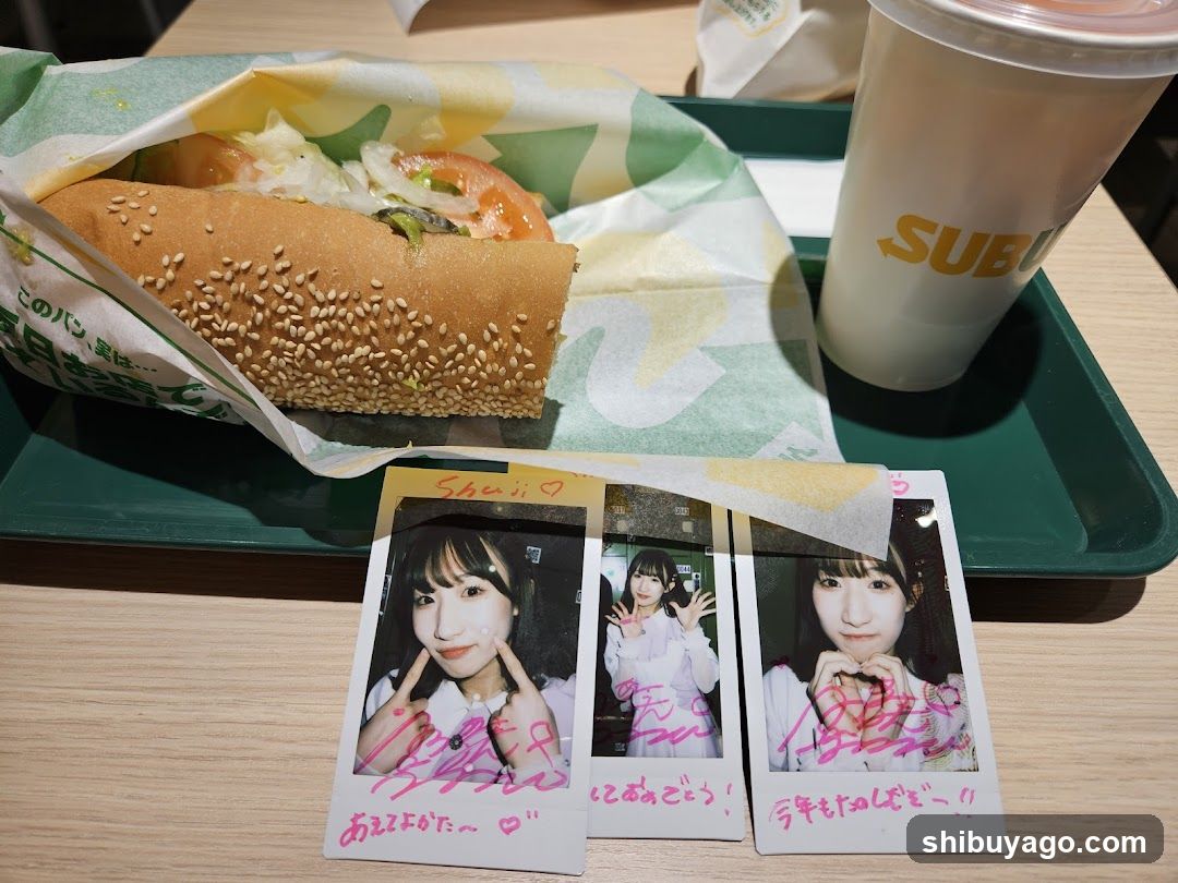 Subway Meal with Polaroids
