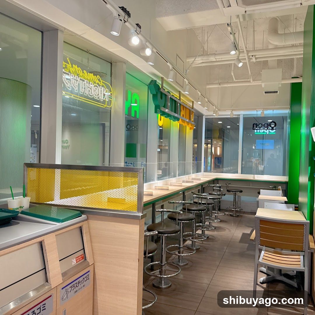 Interior of a modern food outlet