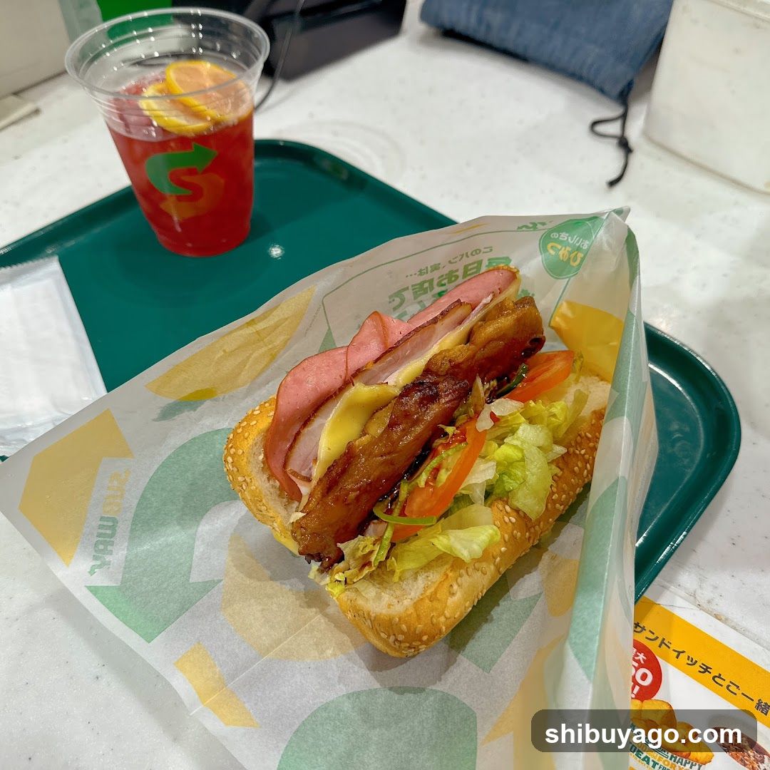 Subway Sandwich and Drink