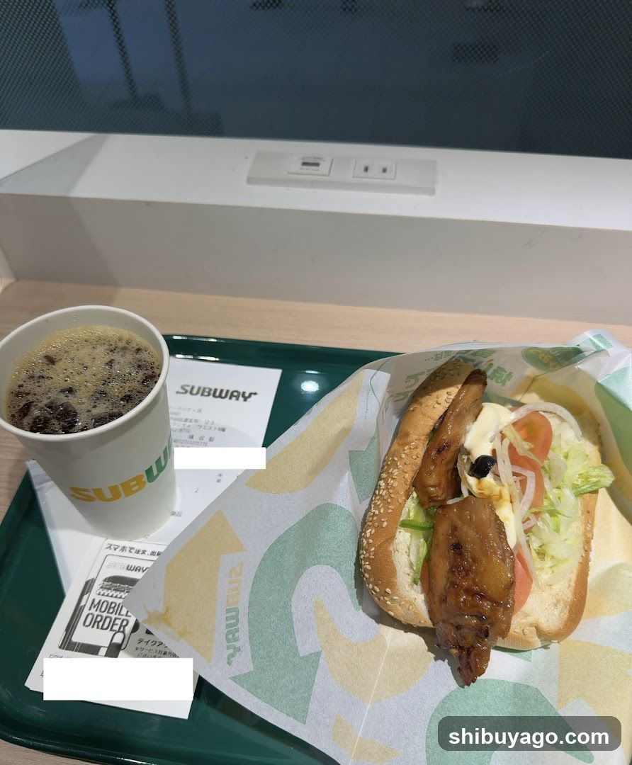 Subway Meal with Coffee