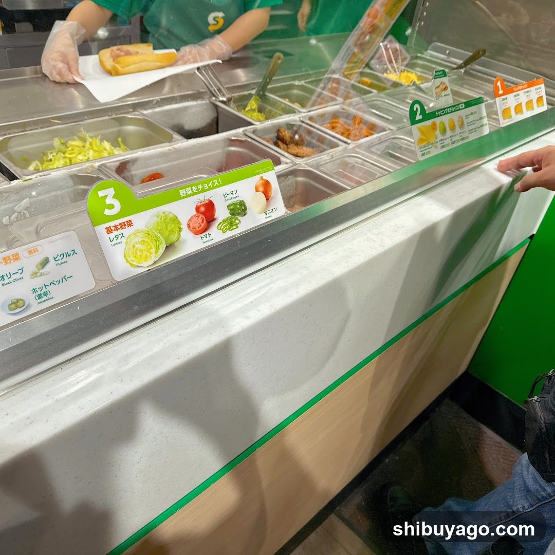 Food preparation area with ingredient display