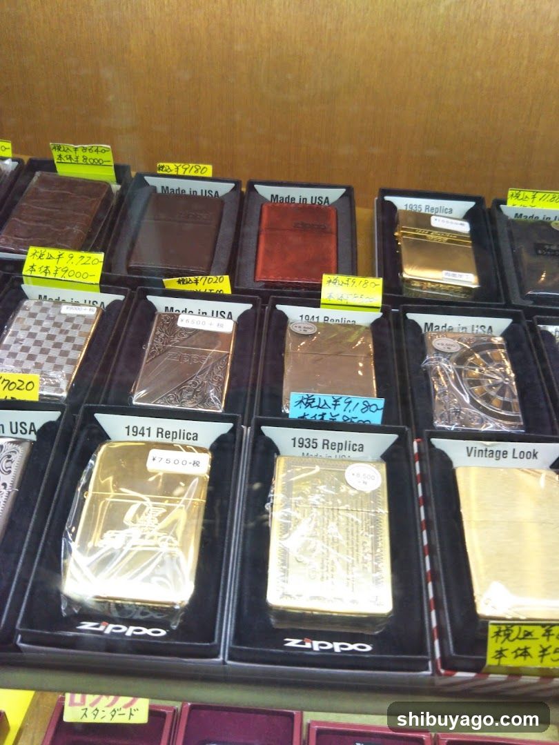 Zippo Lighter Display