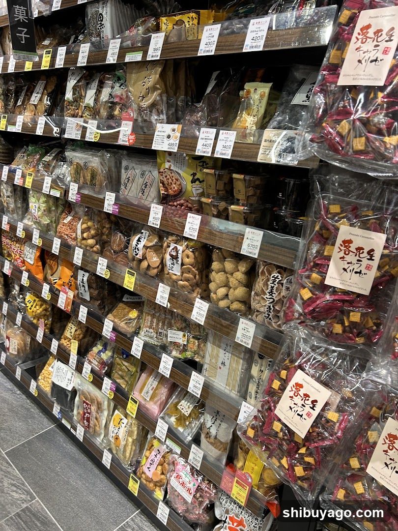Snack aisle in a Japanese store