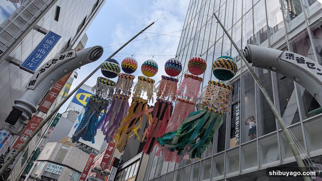 Colorful Lanterns in Urban Street