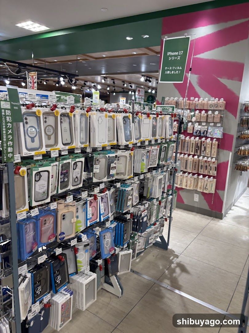Phone Case Display in Store