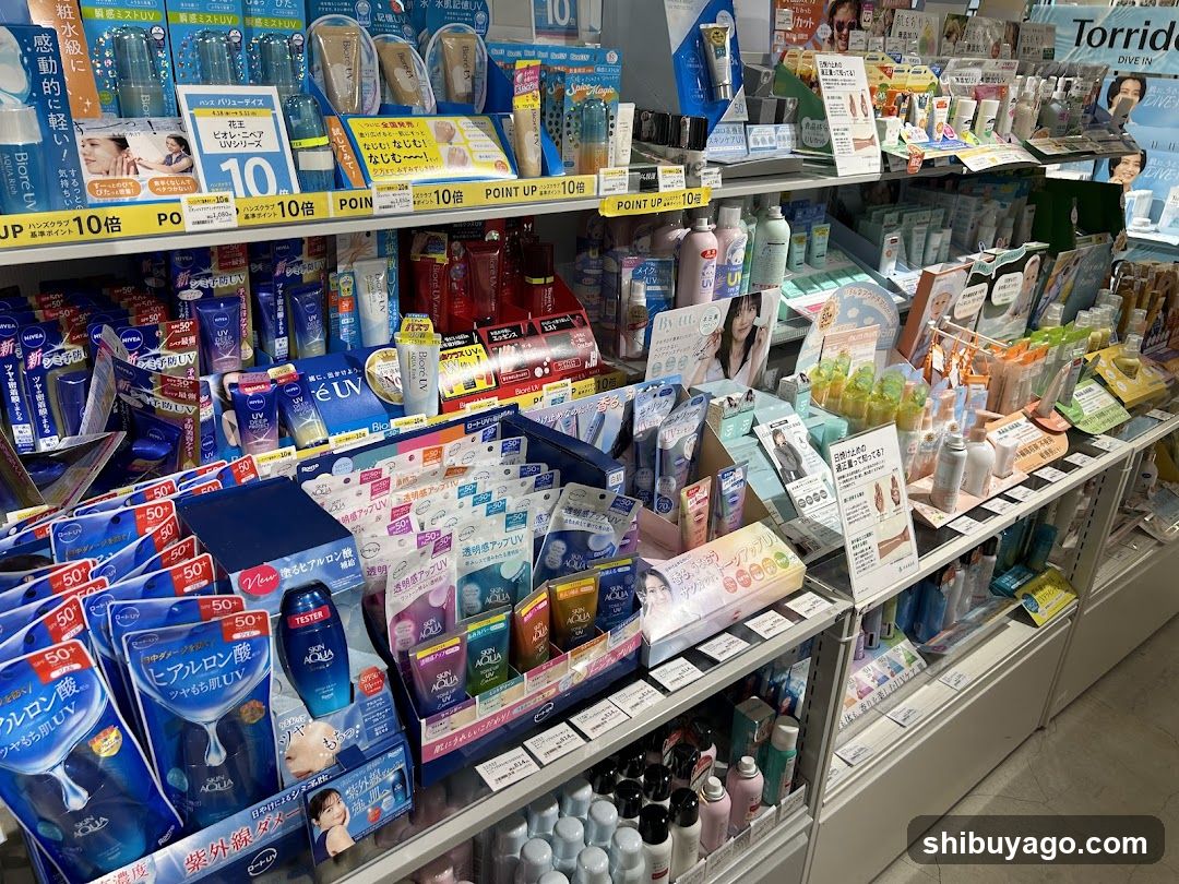 Japanese Beauty and Skincare Products Display
