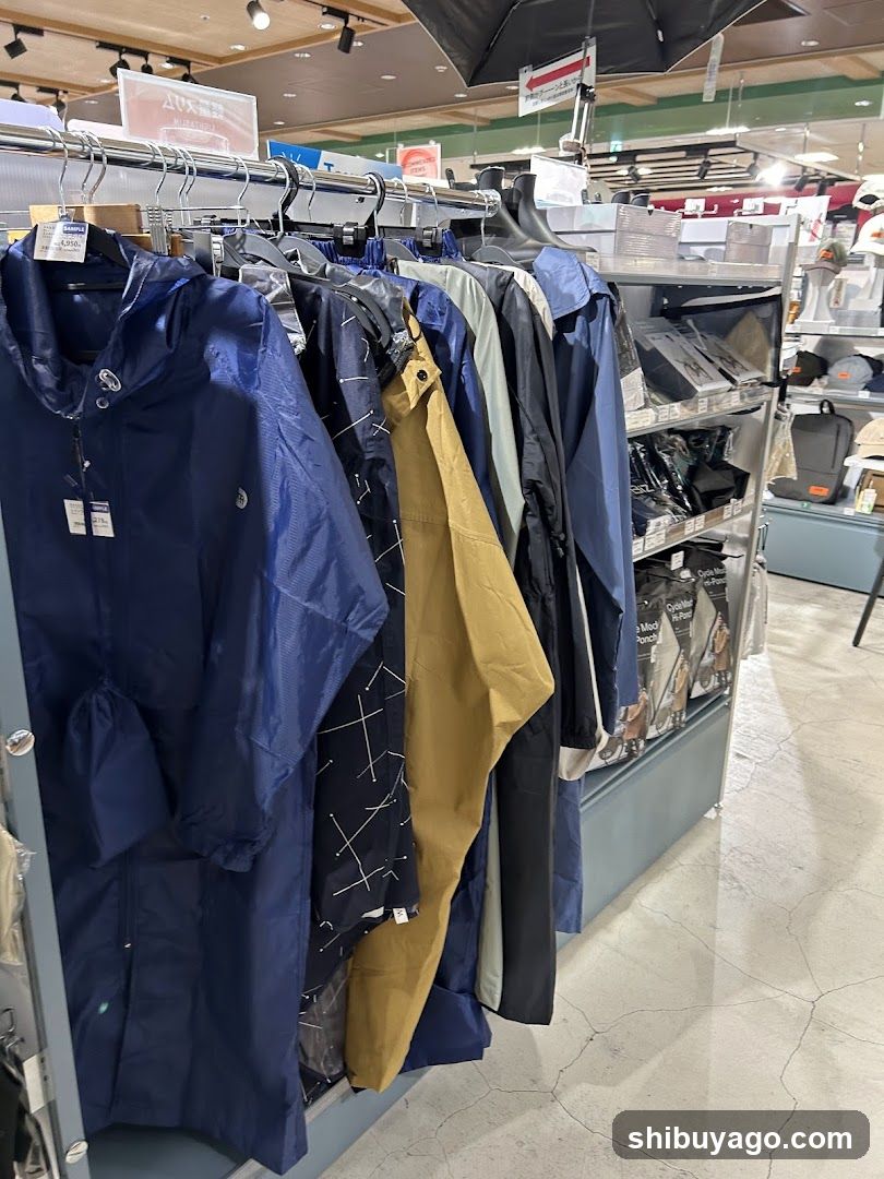 Raincoats and Outerwear Display