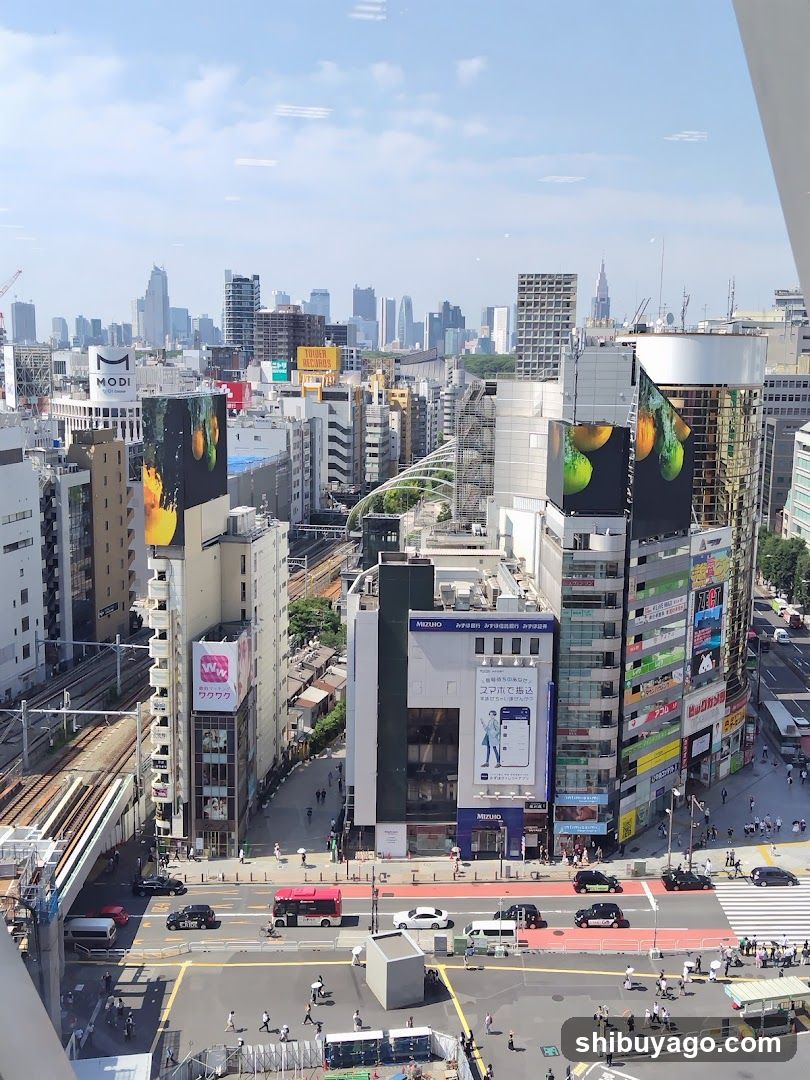 Urban Cityscape with Billboards and Traffic