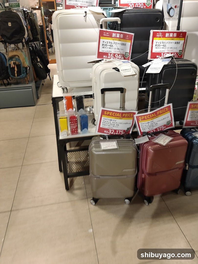 Luggage Display in Store