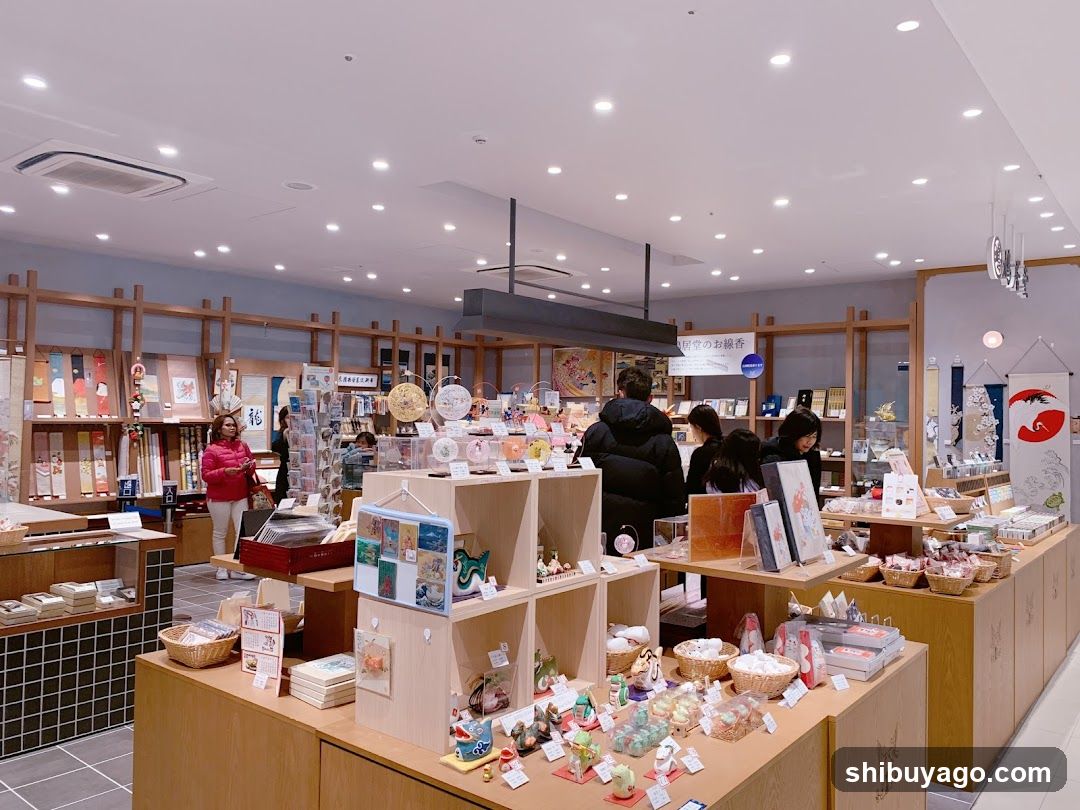 Interior of a Japanese gift shop