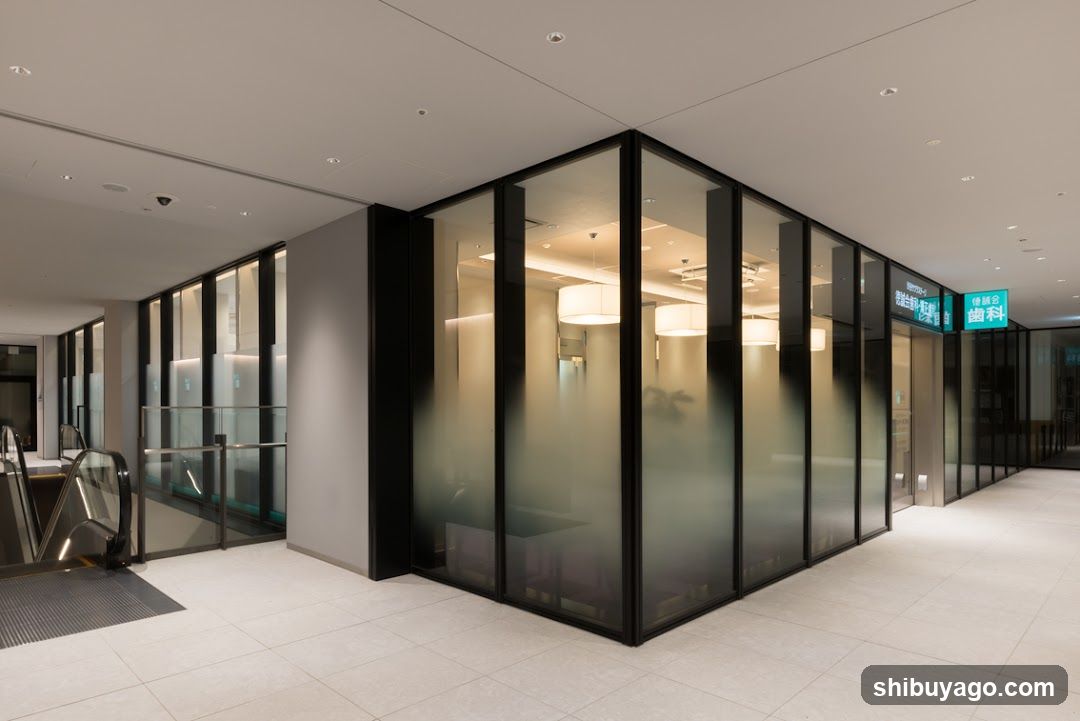 Modern Office Interior with Glass Partition