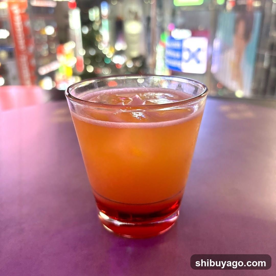 Colored Drink in Shot Glass