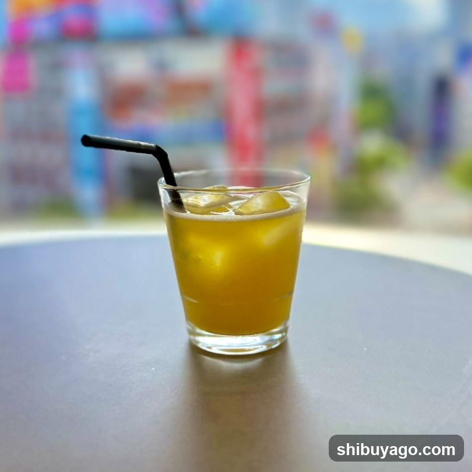 Yellow Drink with Straw