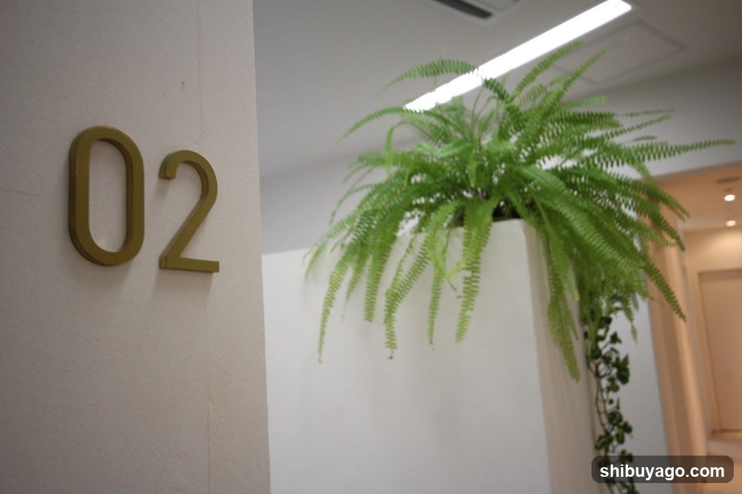 Interior with Plant and Number Sign