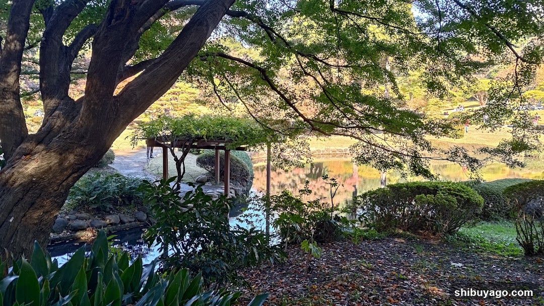 Garden Scene with Pond and Pavilion