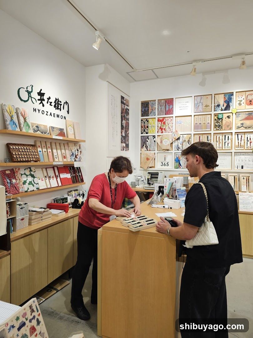 Interior of HYOZAEMON Store