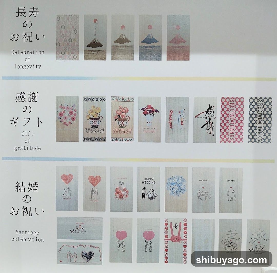 Japanese greeting card display